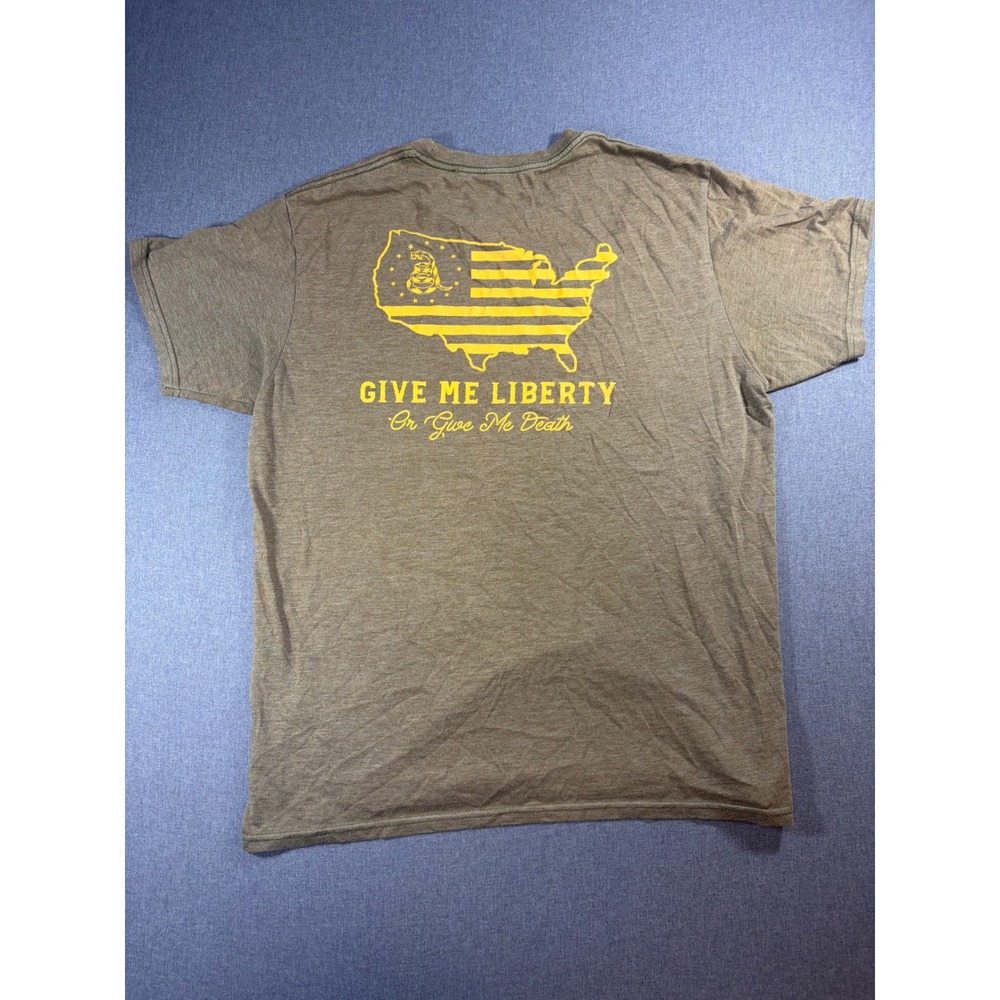 5.11 Tactical Mens Give Me Liberty Graphic T-Shirt Brown Large Gadsden Flag USA